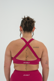 ASCEND CROSSBACK SPORTS BRA - Ruby Pink