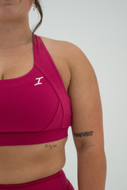 ASCEND CROSSBACK SPORTS BRA - Ruby Pink