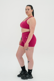 ASCEND CROSSBACK SPORTS BRA - Ruby Pink