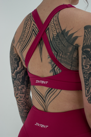 ASCEND CROSSBACK SPORTS BRA - Ruby Pink