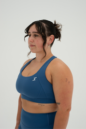 ASCEND CROSSBACK SPORTS BRA - Steel Blue