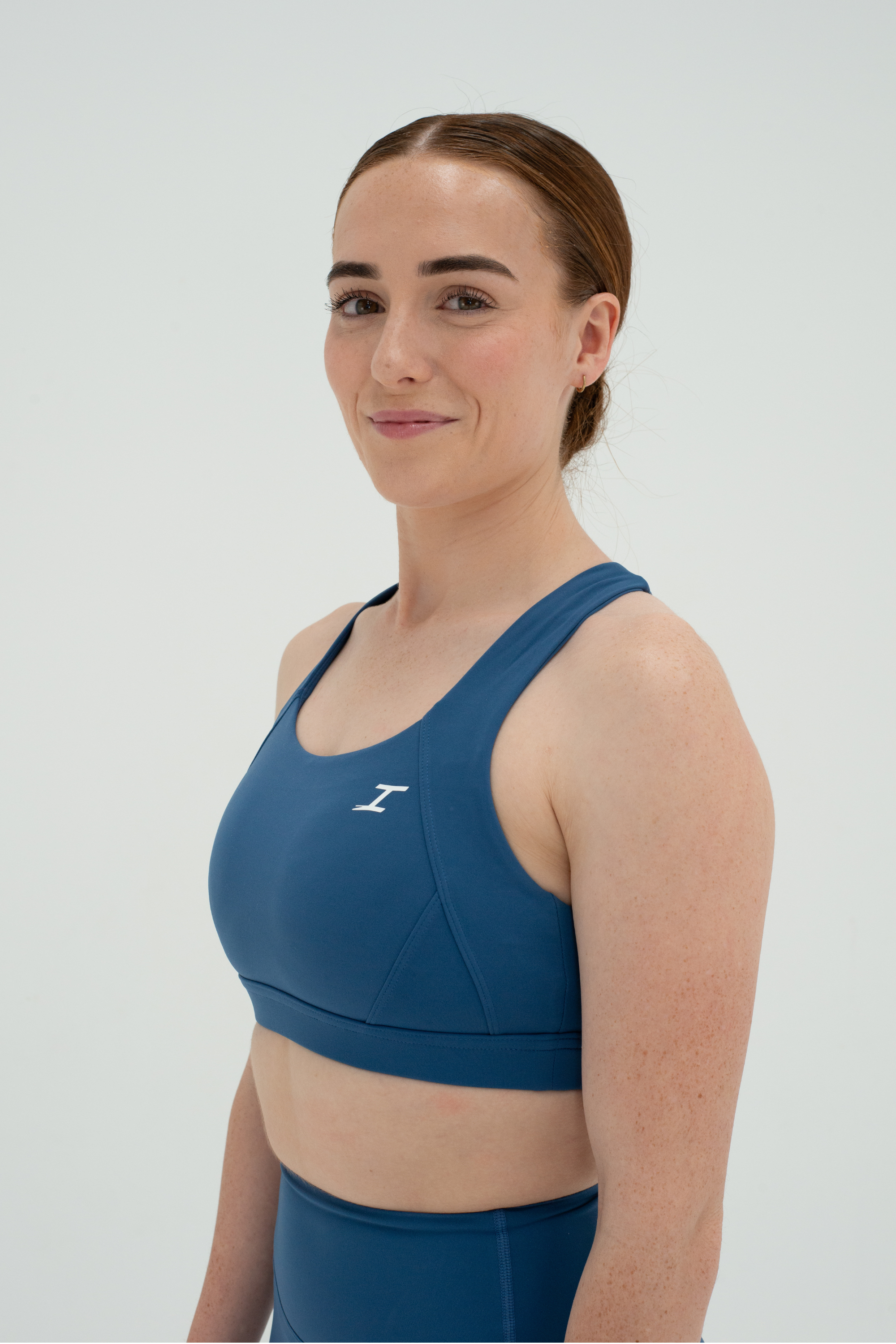 ASCEND CROSSBACK SPORTS BRA - Steel Blue
