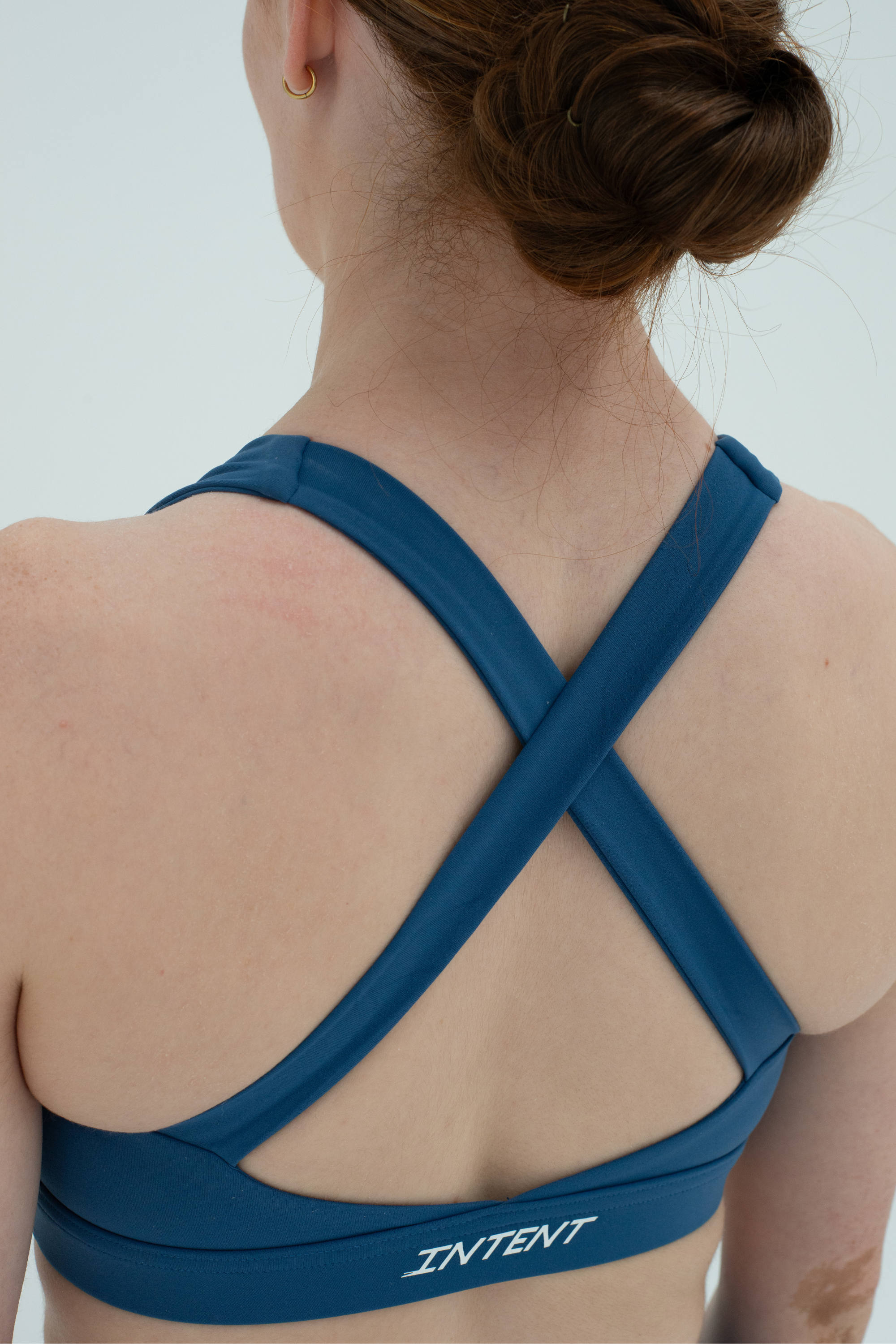 ASCEND CROSSBACK SPORTS BRA - Steel Blue