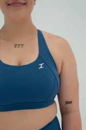 ASCEND CROSSBACK SPORTS BRA - Steel Blue