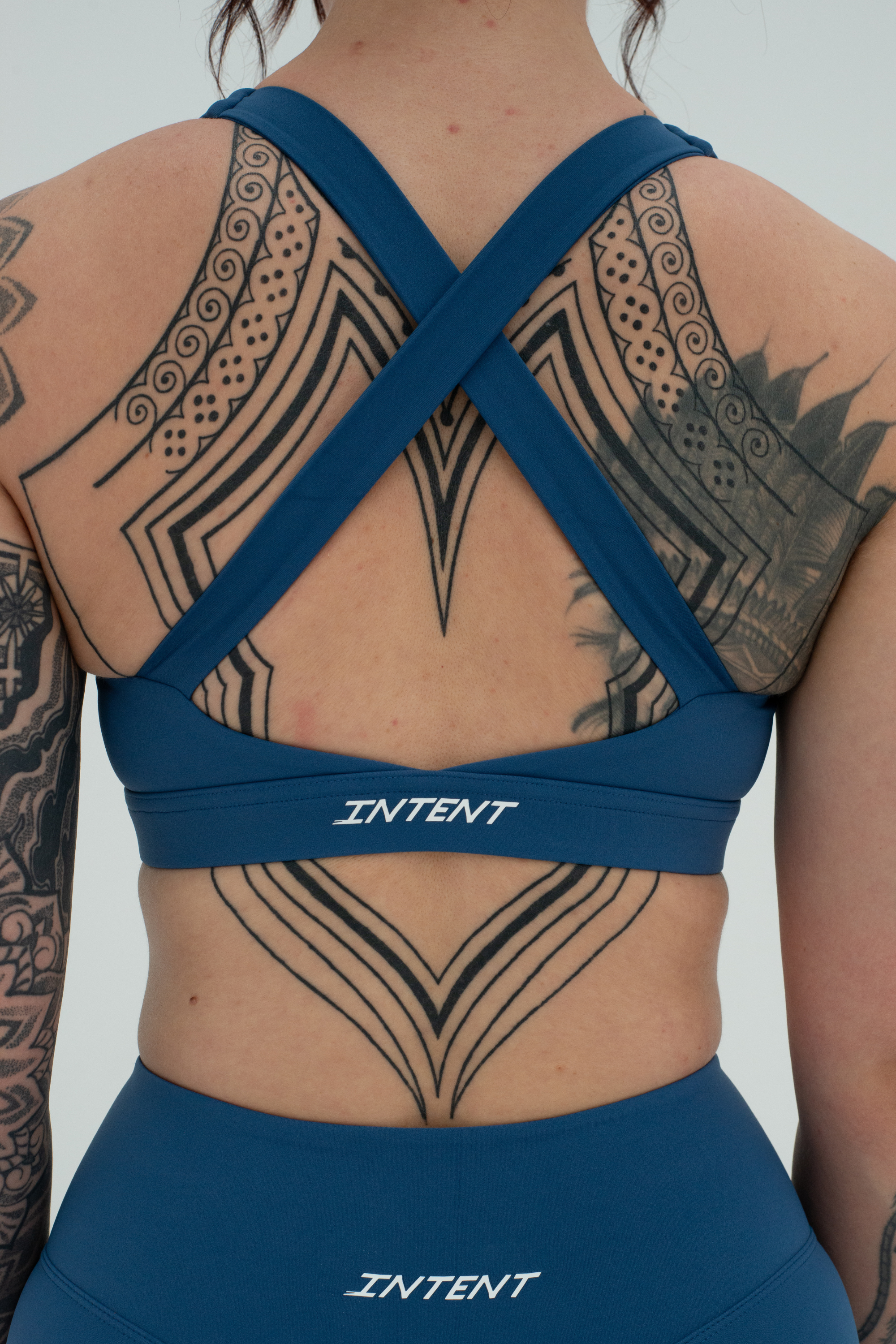 ASCEND CROSSBACK SPORTS BRA - Steel Blue