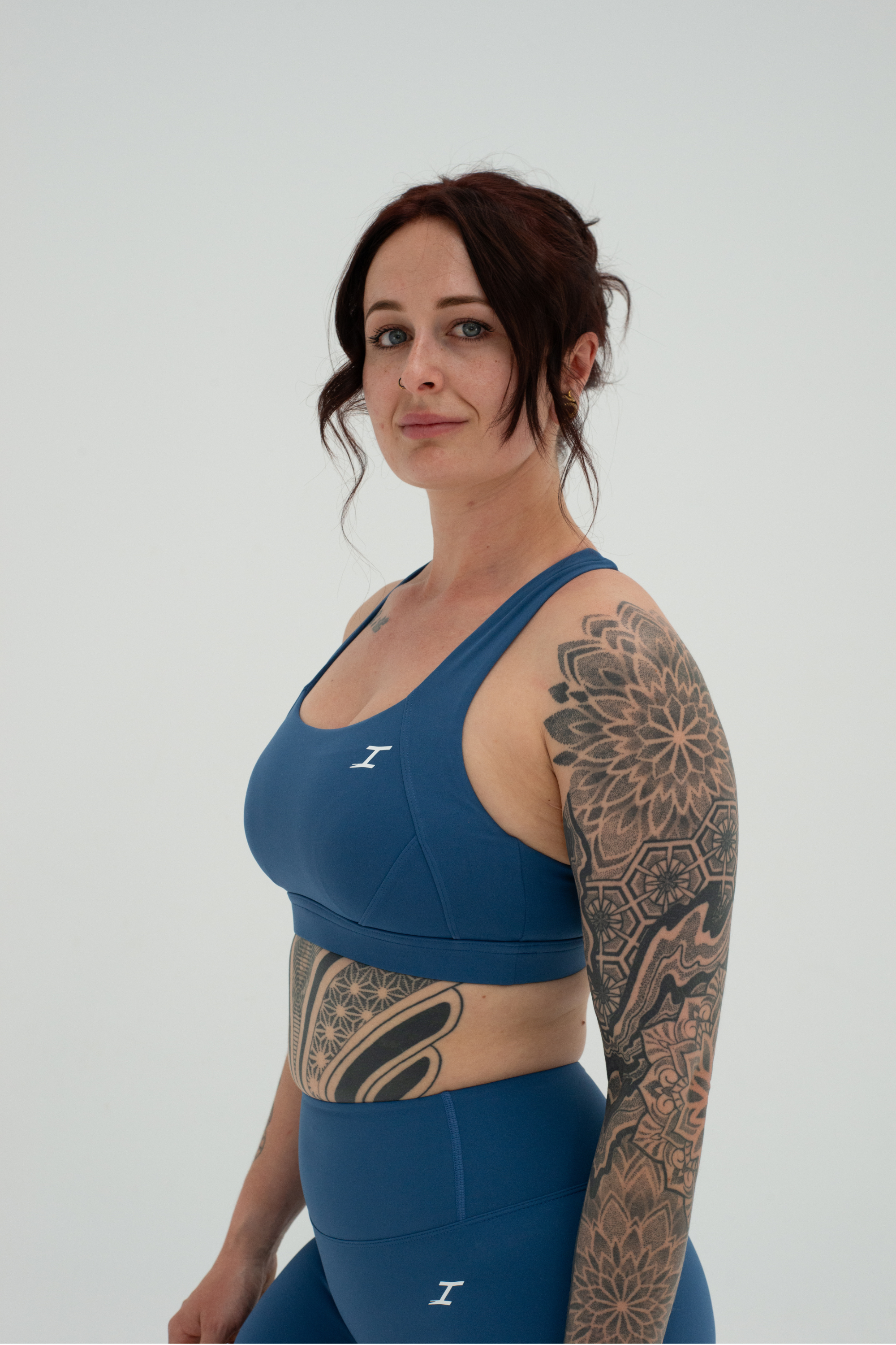 ASCEND CROSSBACK SPORTS BRA - Steel Blue