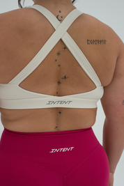 ASCEND CROSSBACK SPORTS BRA - Vanilla