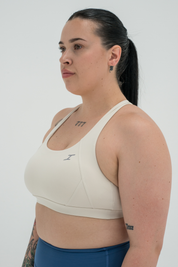 ASCEND CROSSBACK SPORTS BRA - Vanilla