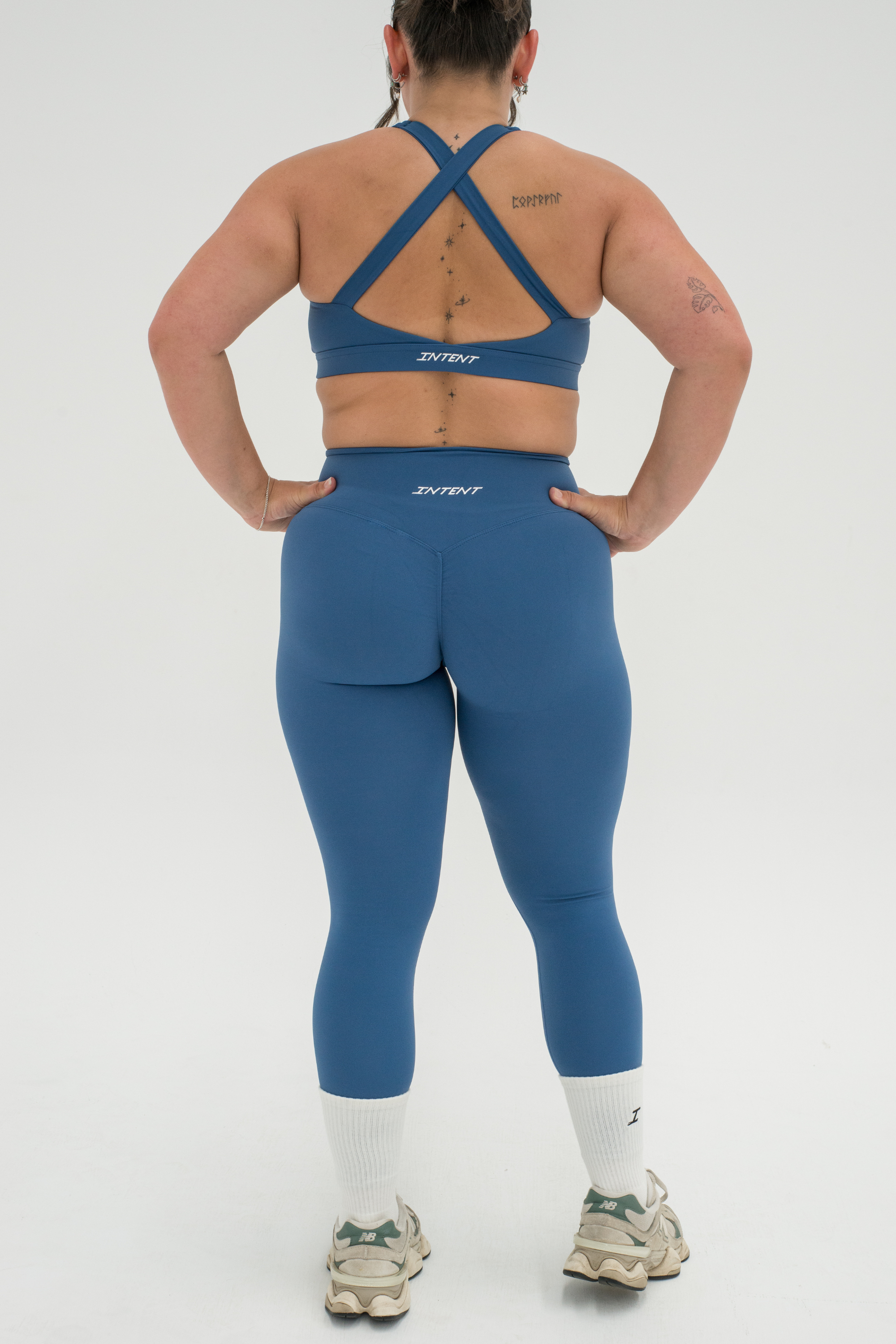 ASCEND INVISIBLE SCRUNCH LEGGINGS - Steel Blue