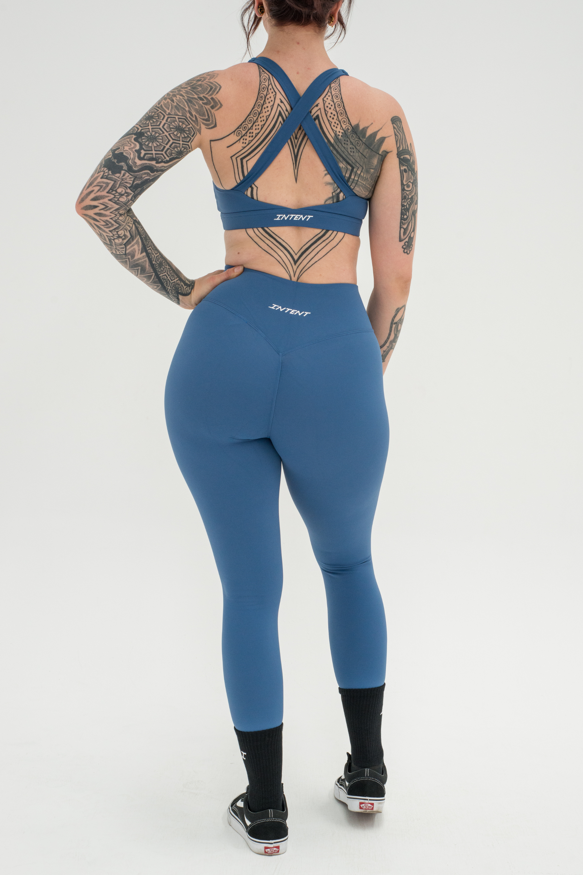 ASCEND INVISIBLE SCRUNCH LEGGINGS - Steel Blue