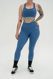 ASCEND INVISIBLE SCRUNCH LEGGINGS - Steel Blue
