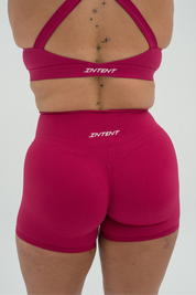 ASCEND INVISIBLE SCRUNCH SHORTS - Ruby Pink