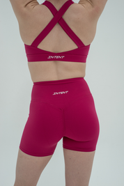 ASCEND INVISIBLE SCRUNCH SHORTS - Ruby Pink