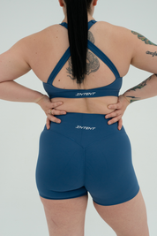 ASCEND INVISIBLE SCRUNCH SHORTS - Steel Blue