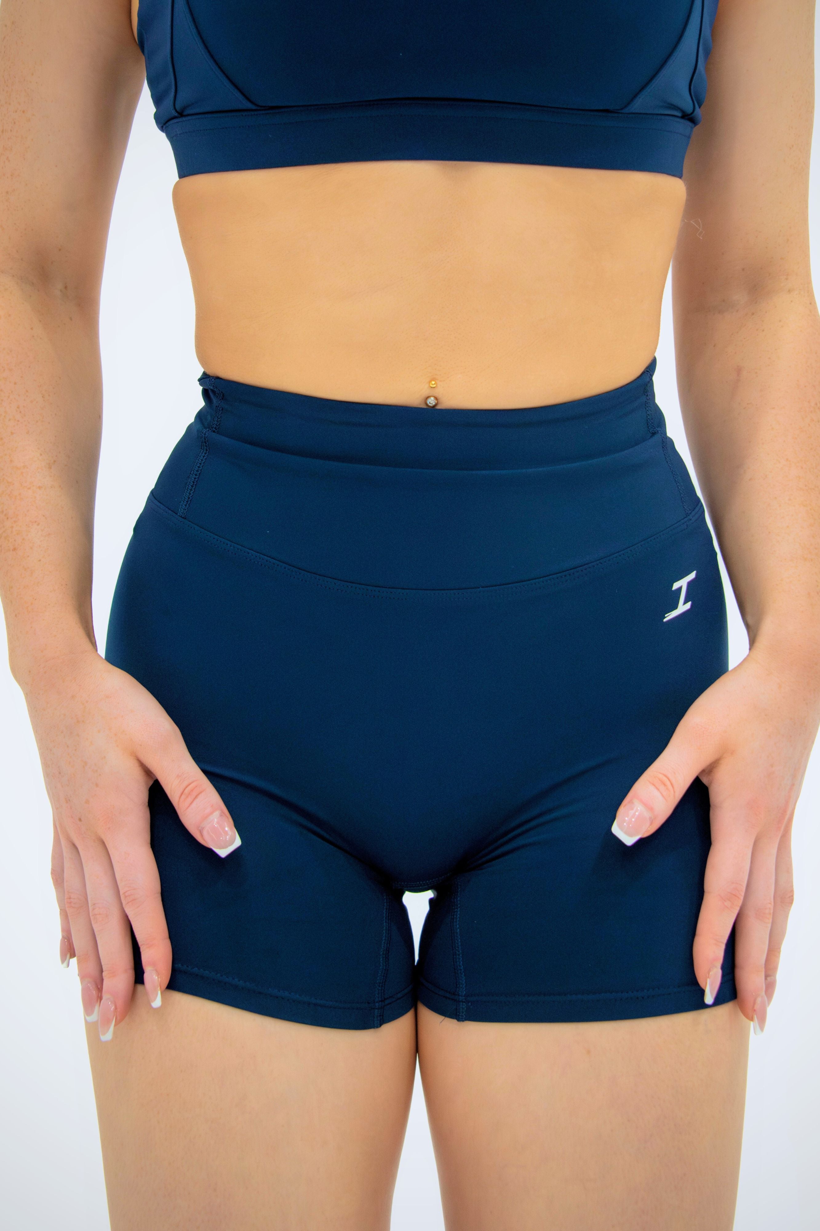 ASCEND INVISIBLE SCRUNCH SHORTS - Midnight Blue