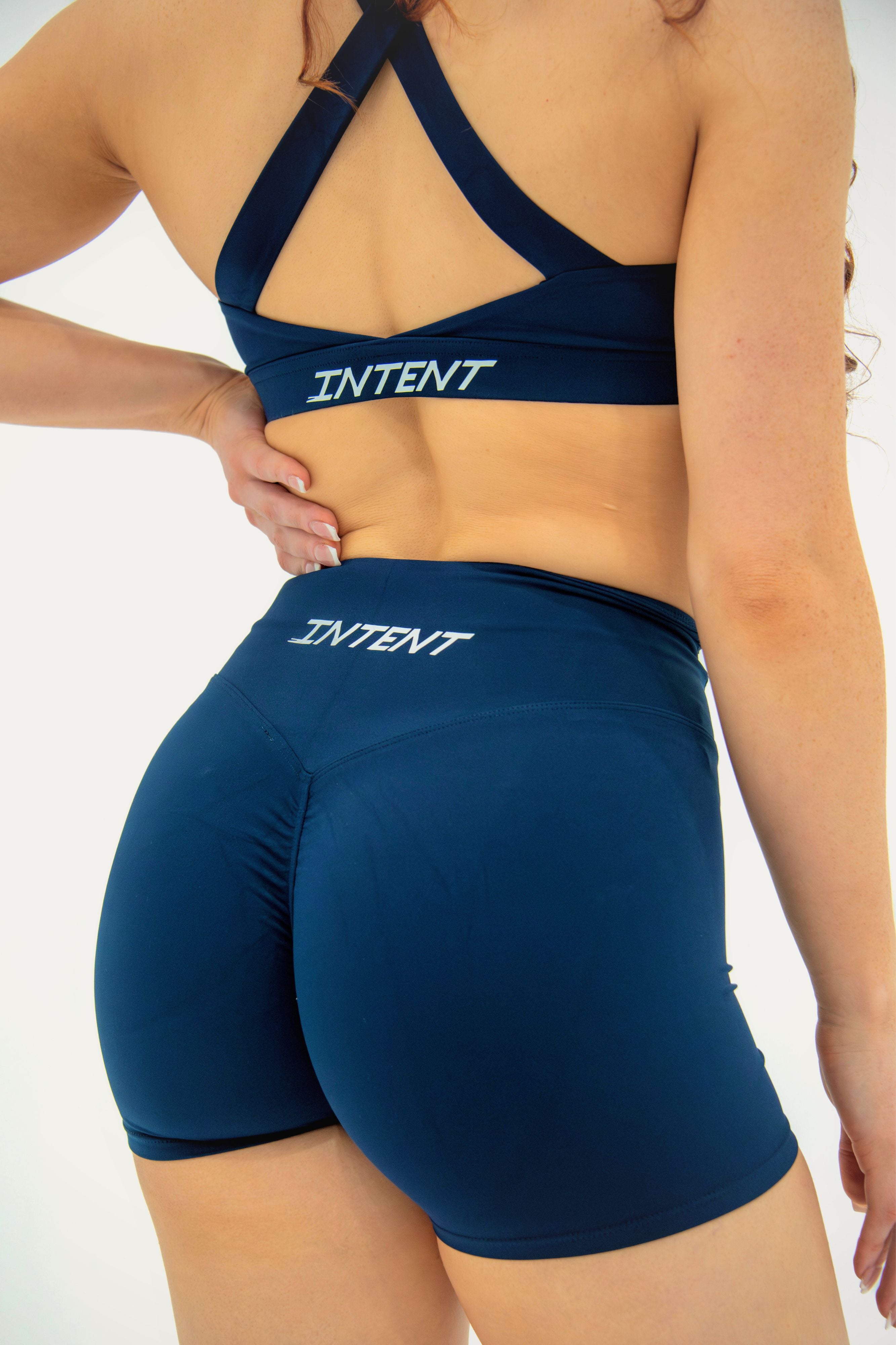 ASCEND INVISIBLE SCRUNCH SHORTS - Midnight Blue