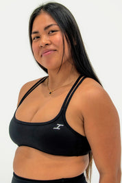 ASCEND STRAPPY BRALETTE - Carbon