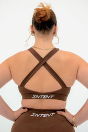 ASCEND CROSSBACK SPORTS BRA - Tawny Brown