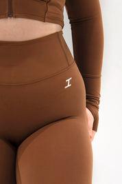 ASCEND INVISIBLE SCRUNCH LEGGINGS - Tawny Brown