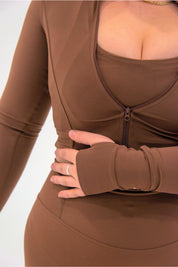 ASCEND MID-LENGTH CONTOUR JACKET - Tawny Brown