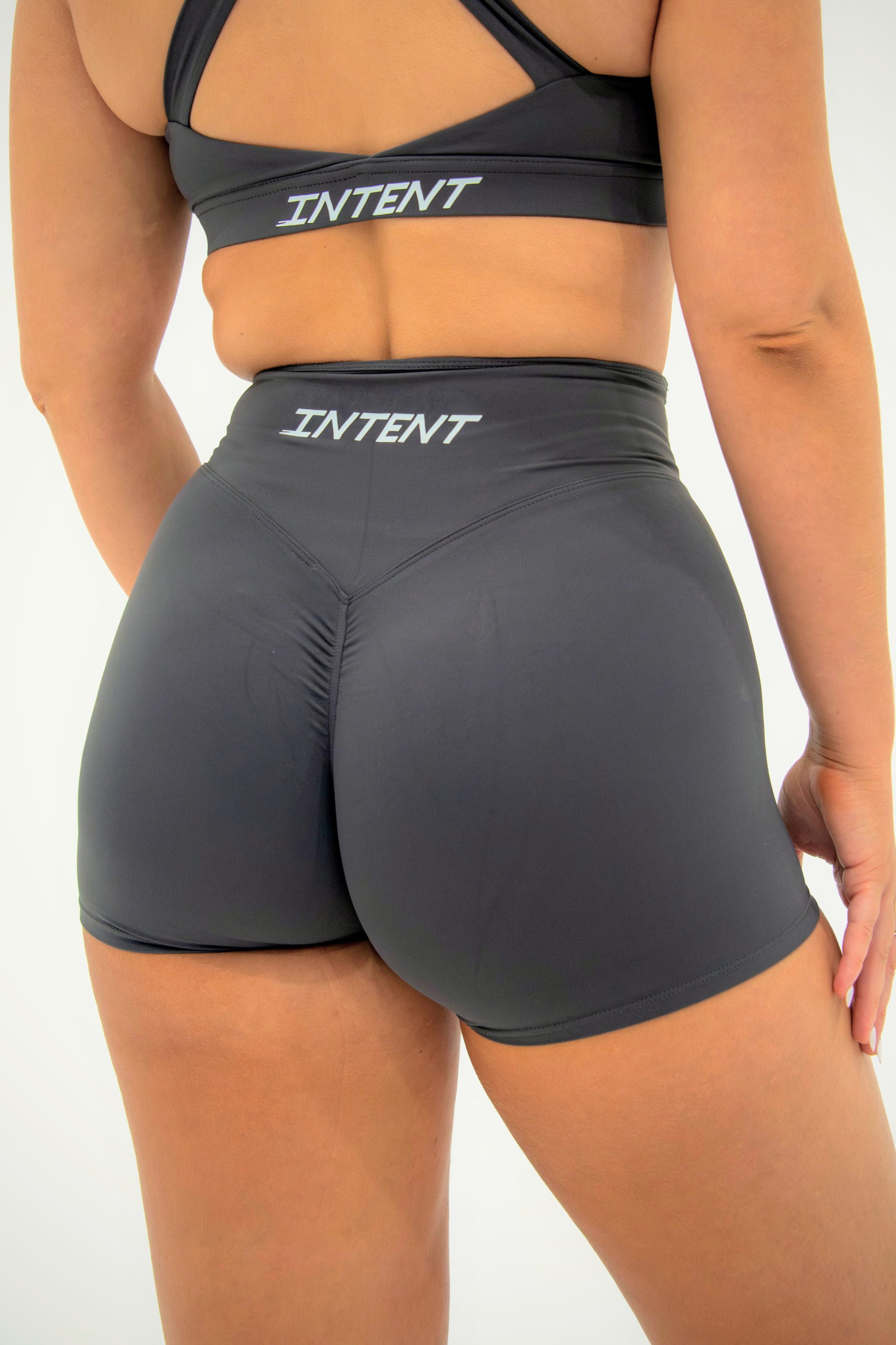 ASCEND INVISIBLE SCRUNCH SHORTS - Iron Grey