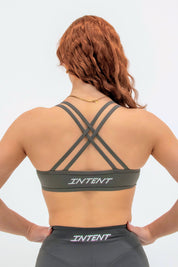ASCEND STRAPPY BRALETTE - Stone Grey