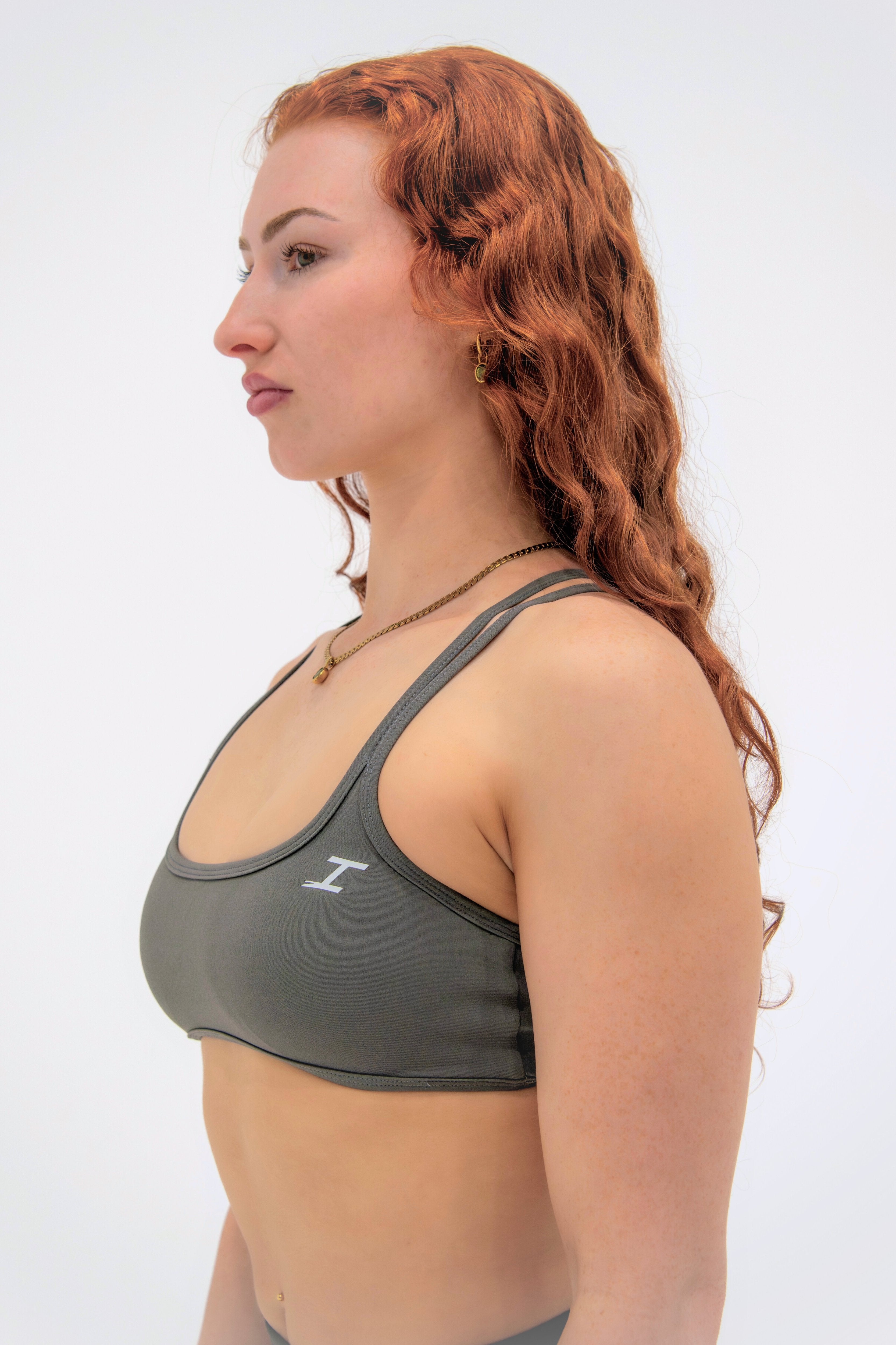ASCEND STRAPPY BRALETTE - Stone Grey