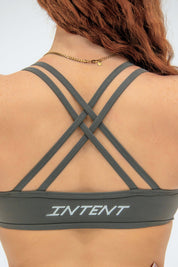 ASCEND STRAPPY BRALETTE - Stone Grey