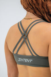 ASCEND STRAPPY BRALETTE - Stone Grey