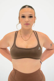 ASCEND STRAPPY BRALETTE - Truffle