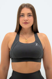 ASCEND CROSSBACK SPORTS BRA - Iron Grey