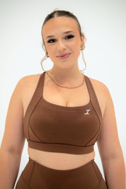 ASCEND CROSSBACK SPORTS BRA - Tawny Brown